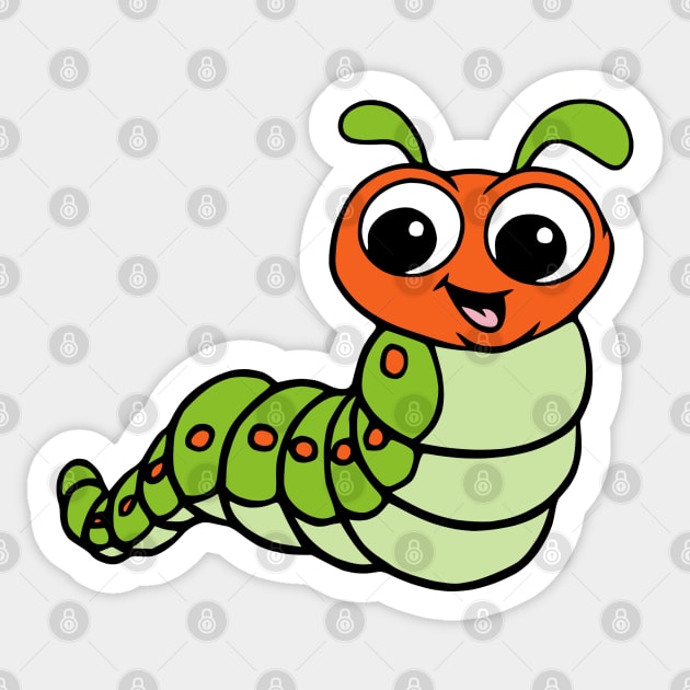 Caterpillar Sticker by KayBee Gift Shop